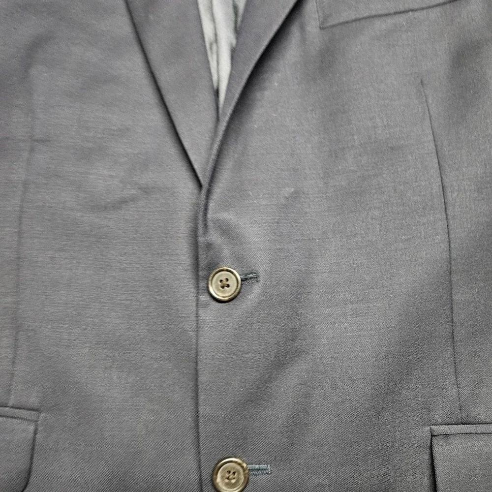 Lauren Ralph Lauren Suit Mens 44S Navy Blue 100% Wool 2-Piece Pleated Trousers